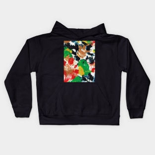 Abstract flowing flower colors art Kids Hoodie